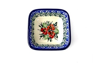 604 Bunzlau vierkant schaaltje 8 x 8 cm 2537X 604 Kleine vierkante schaaltjes 8 x 8 cm